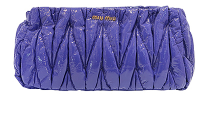 Patent Look Matelasse Clutch, front view